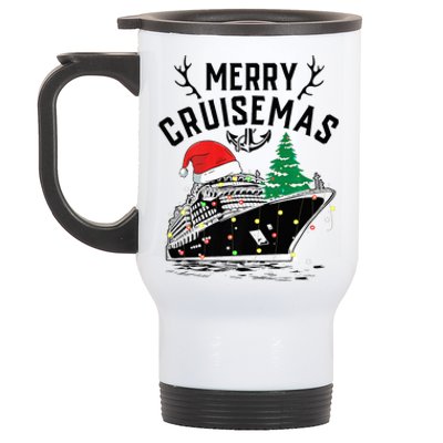 Merry Cruisemas Christmas Family Cruise Ship Funny Stainless Steel Travel Mug