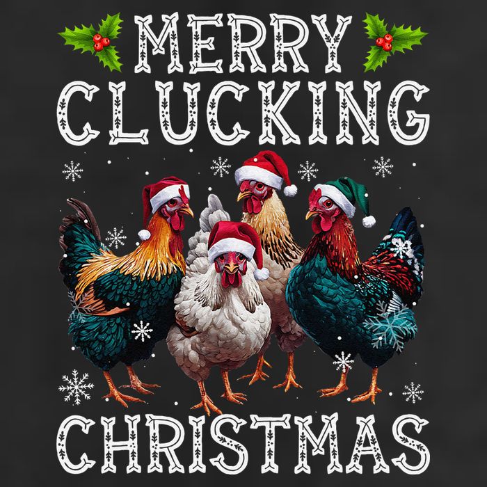 Merry Clucking Christmas Funny Chicken Lights Santa Hat Xmas 7 Panel Mesh Trucker Snapback Hat