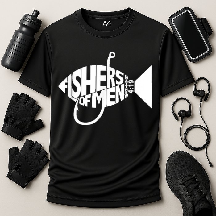 Matching Church Christian Group Bible Verse Fishers Of Men Cooling Performance Crew T-Shirt