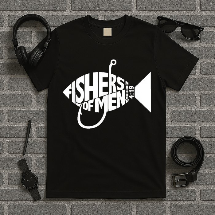 Matching Church Christian Group Bible Verse Fishers Of Men T-Shirt