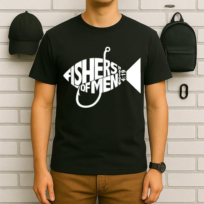 Matching Church Christian Group Bible Verse Fishers Of Men T-Shirt