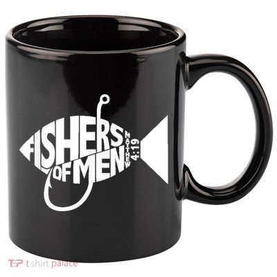 Matching Church Christian Group Bible Verse Fishers Of Men 11oz C Handle Ceramic Mug