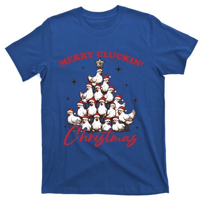 Merry Cluckin Christmas Xmas Tree Chicken Pajamas Holiday Gift T-Shirt