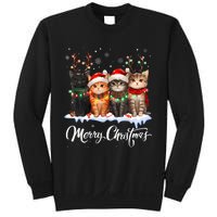 Merry Christmas Cat Christmas Light Reindeer Santa Christmas Sweatshirt