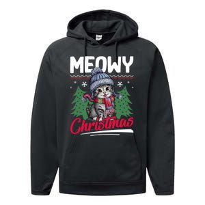 Meowy Christmas Cute Gift Performance Fleece Hoodie