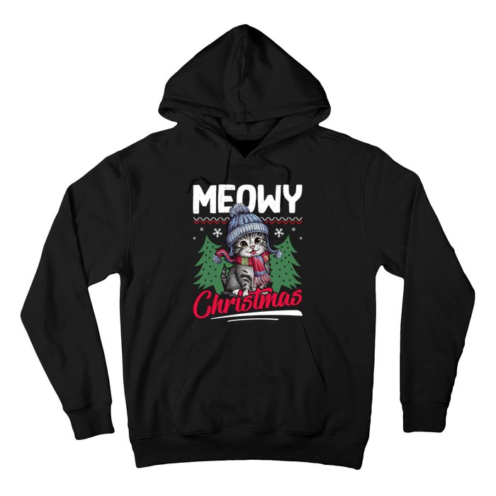 Meowy Christmas Cute Gift Hoodie