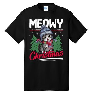 Meowy Christmas Cute Gift Tall T-Shirt