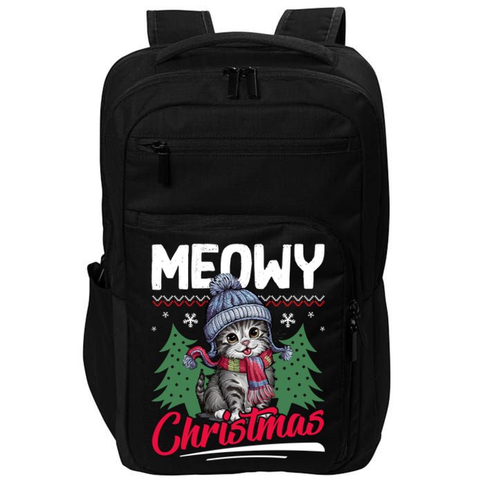 Meowy Christmas Cute Gift Impact Tech Backpack