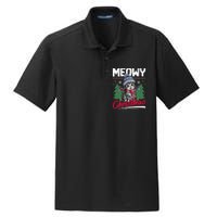 Meowy Christmas Cute Gift Dry Zone Grid Polo