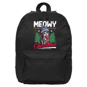 Meowy Christmas Cute Gift 16 in Basic Backpack