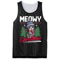 Meowy Christmas Cute Gift Mesh Reversible Basketball Jersey Tank