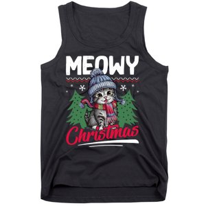 Meowy Christmas Cute Gift Tank Top