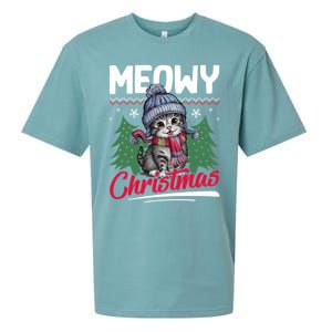 Meowy Christmas Cute Gift Sueded Cloud Jersey T-Shirt