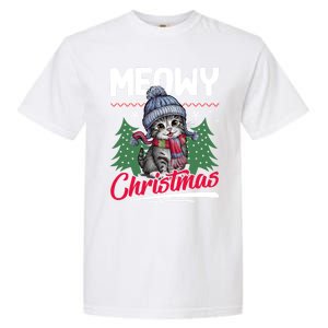 Meowy Christmas Cute Gift Garment-Dyed Heavyweight T-Shirt