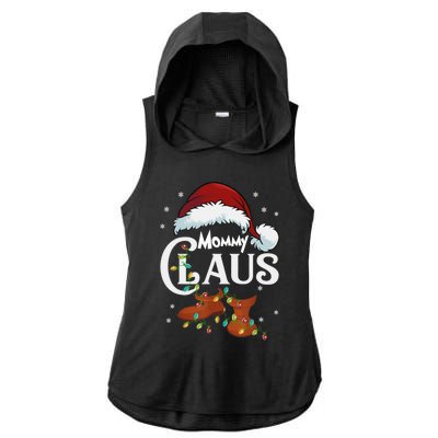 Mommy Claus Christmas Mommy Santa Family Matching Pjs Meaningful Gift Ladies PosiCharge Tri-Blend Wicking Draft Hoodie Tank