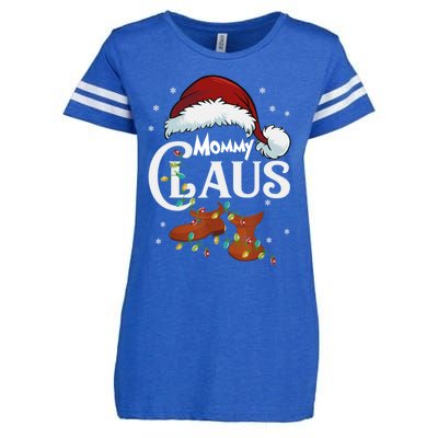 Mommy Claus Christmas Mommy Santa Family Matching Pjs Meaningful Gift Enza Ladies Jersey Football T-Shirt