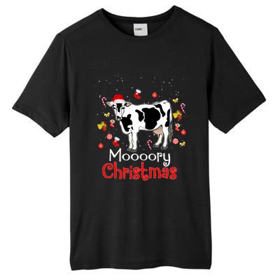 Moooory Christmas Cow Christmas Funny Santa Cow Xmas Tall Fusion ChromaSoft Performance T-Shirt