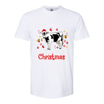 Moooory Christmas Cow Christmas Funny Santa Cow Xmas Softstyle® CVC T-Shirt