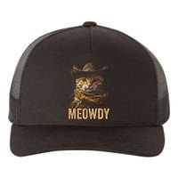 Meowdy Cowboy Cat Country Western Funny Cat Yupoong Adult 5-Panel Trucker Hat