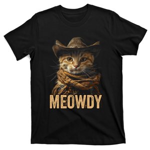 Meowdy Cowboy Cat Country Western Funny Cat T-Shirt