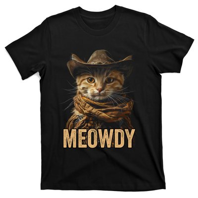 Meowdy Cowboy Cat Country Western Funny Cat T-Shirt