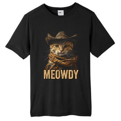 Meowdy Cowboy Cat Country Western Funny Cat Tall Fusion ChromaSoft Performance T-Shirt