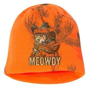 Meowdy Cowboy Cat Country Western Funny Cat Kati - Camo Knit Beanie