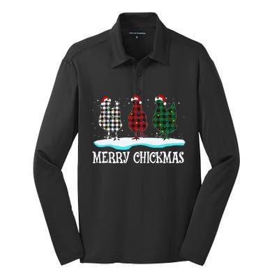 Merry Chickmas Cute Gift Silk Touch Performance Long Sleeve Polo