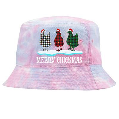 Merry Chickmas Cute Gift Tie-Dyed Bucket Hat