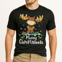 Merry Christmoose Christmas Moose Xmas Lights Cooling Performance Crew T-Shirt