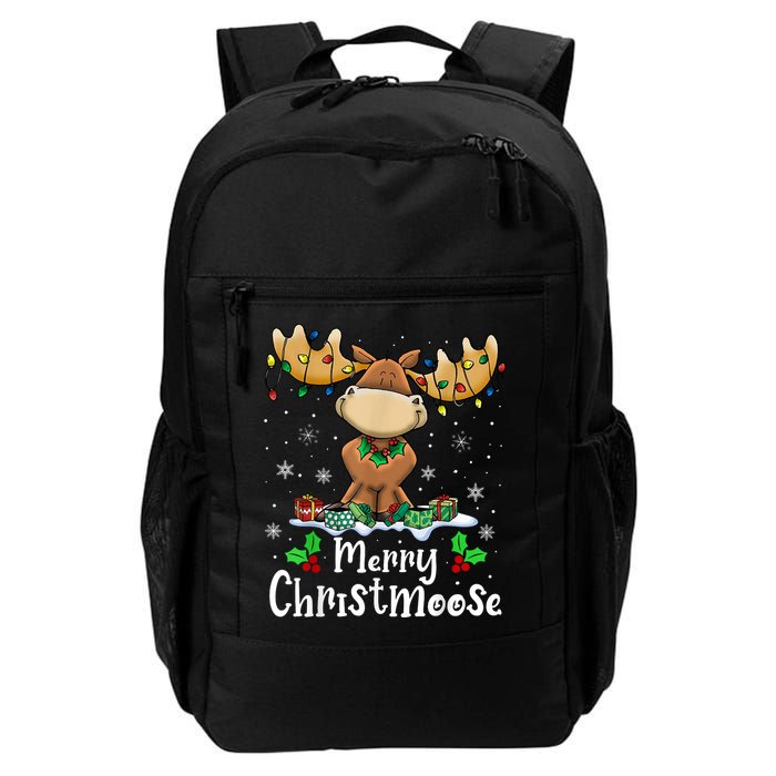 Merry Christmoose Christmas Moose Xmas Lights Backpack