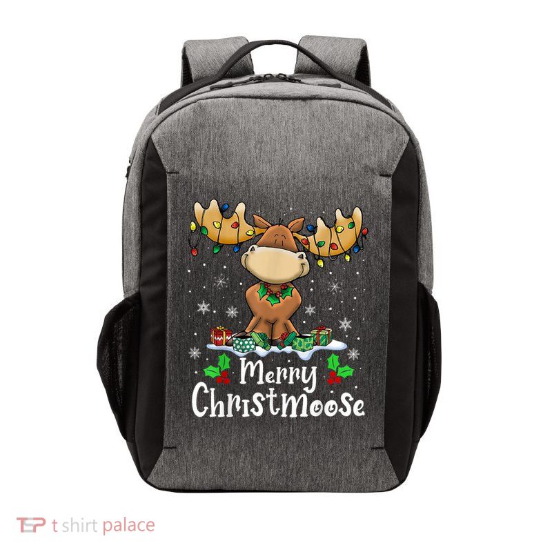 Merry Christmoose Christmas Moose Xmas Lights Vector Backpack