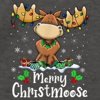 Merry Christmoose Christmas Moose Xmas Lights Vector Backpack