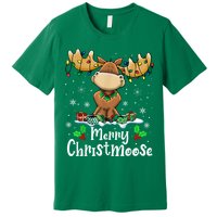Merry Christmoose Christmas Moose Xmas Lights Premium T-Shirt