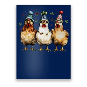 Merry Chickmas Chickens Funny Christmas Chicken Mom Lover Poster