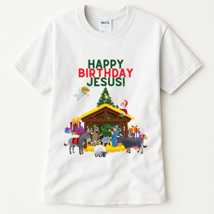 Merry Christmas Christian Happy Birthday Jesus Christ Xmas Tall T-Shirt