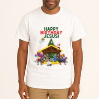 Merry Christmas Christian Happy Birthday Jesus Christ Xmas Tall T-Shirt