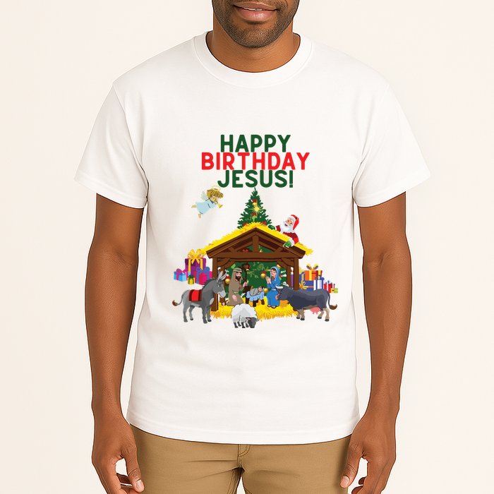 Merry Christmas Christian Happy Birthday Jesus Christ Xmas Tall T-Shirt