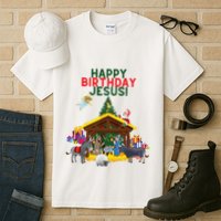 Merry Christmas Christian Happy Birthday Jesus Christ Xmas Tall T-Shirt
