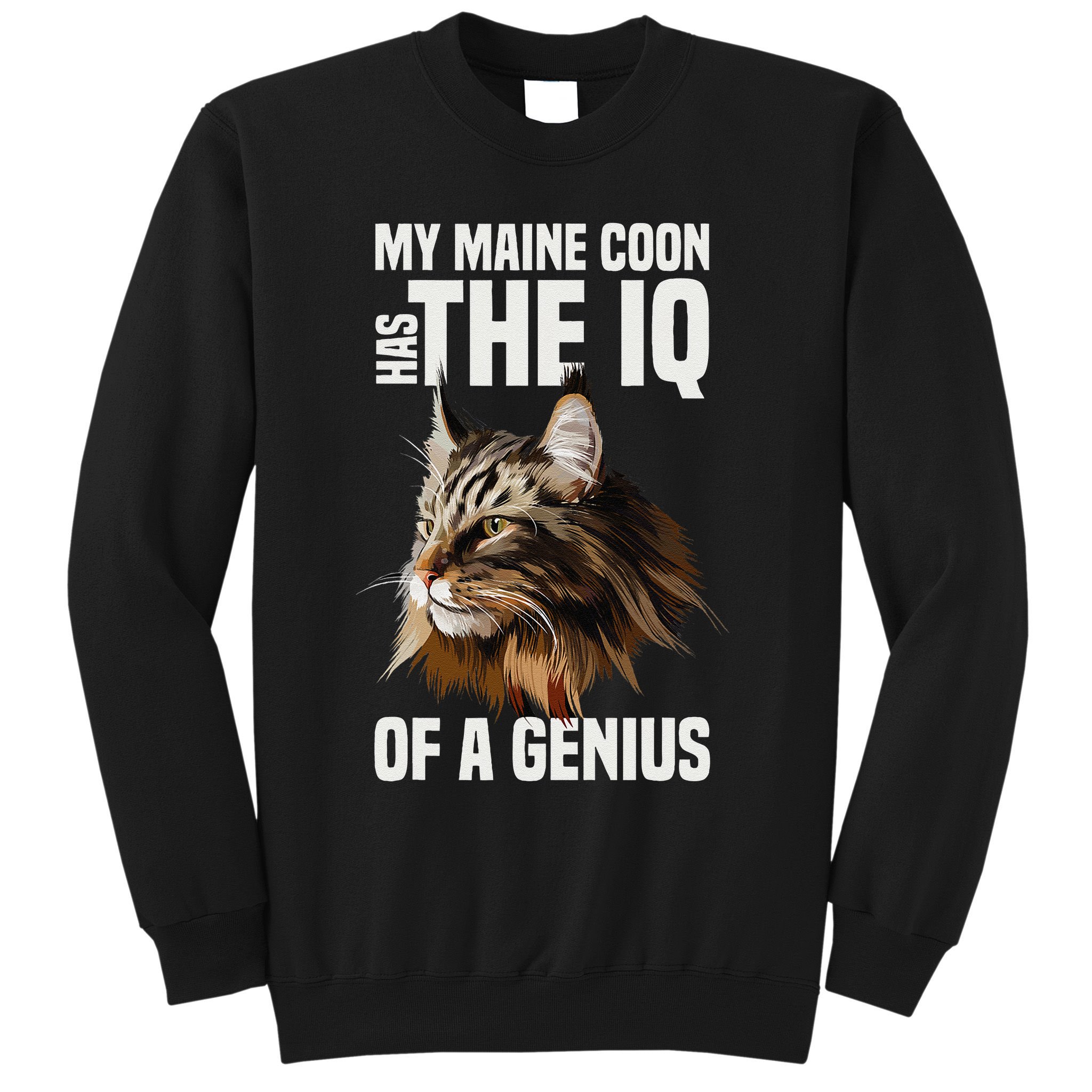 Maine Coon Cat IQ Genius Sweatshirt