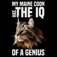 Maine Coon Cat IQ Genius Sustainable Bucket Hat