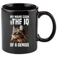 Maine Coon Cat IQ Genius 11oz C Handle Ceramic Mug