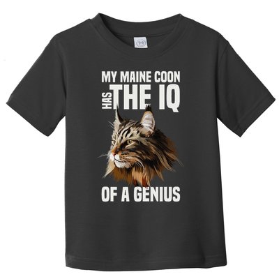 Maine Coon Cat IQ Genius Toddler T-Shirt