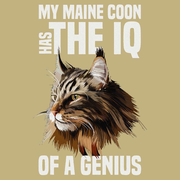 Maine Coon Cat IQ Genius Tall Long Sleeve T-Shirt