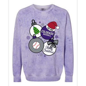 Merry Christmas Colorado Baseball Est 1993 Colorblast Crewneck Sweatshirt