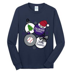 Merry Christmas Colorado Baseball Est 1993 Tall Long Sleeve T-Shirt