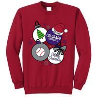 Merry Christmas Colorado Baseball Est 1993 Tall Sweatshirt