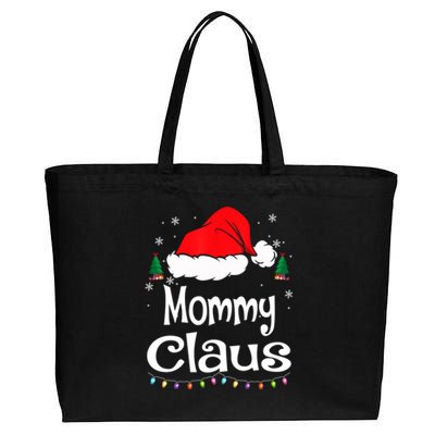 Mommy Claus Cute Gift Christmas Pajama Family Matching Xmas Gift Cotton Canvas Jumbo Tote