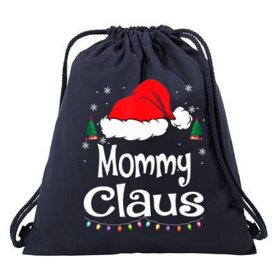 Mommy Claus Cute Gift Christmas Pajama Family Matching Xmas Gift Drawstring Bag