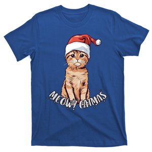 Meowy Catmas Cute Ginger Kitten Santa Hat Merry Christmas Meaningful Gift T-Shirt